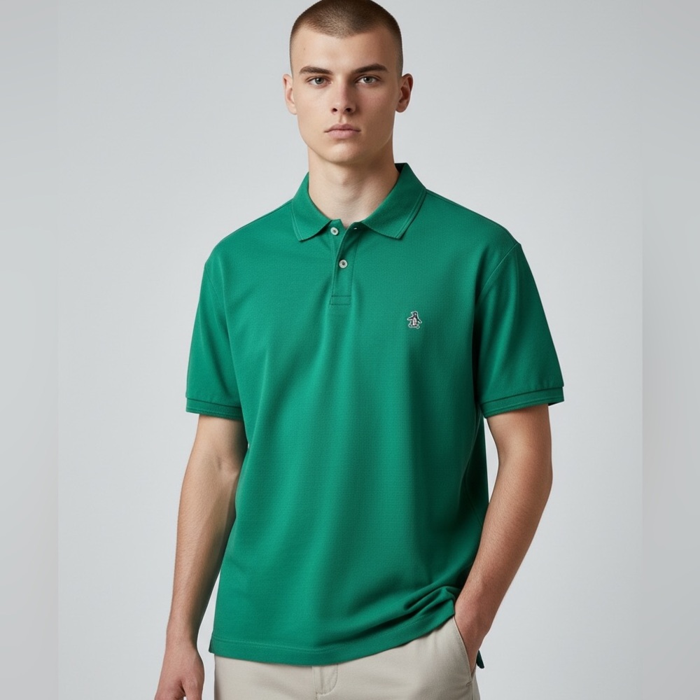 Original Penguin Green Short Sleeve Polo Shirt Mens Size Medium NWOT